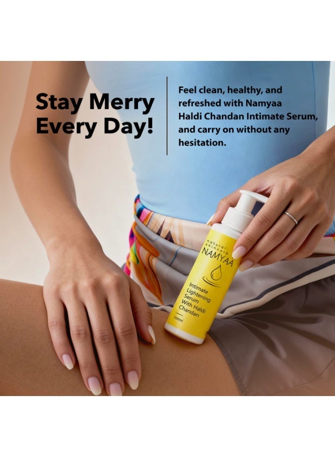 Namyaa Advanced Haldi Chandan Intimate Serum For Intimate Area | Helps To Brighten Skin|Pack Of 2|2X100Ml - Image 3